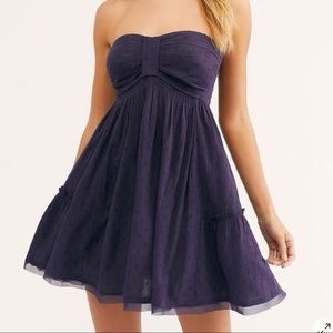 Free People Across The Sea strapless Mini dress